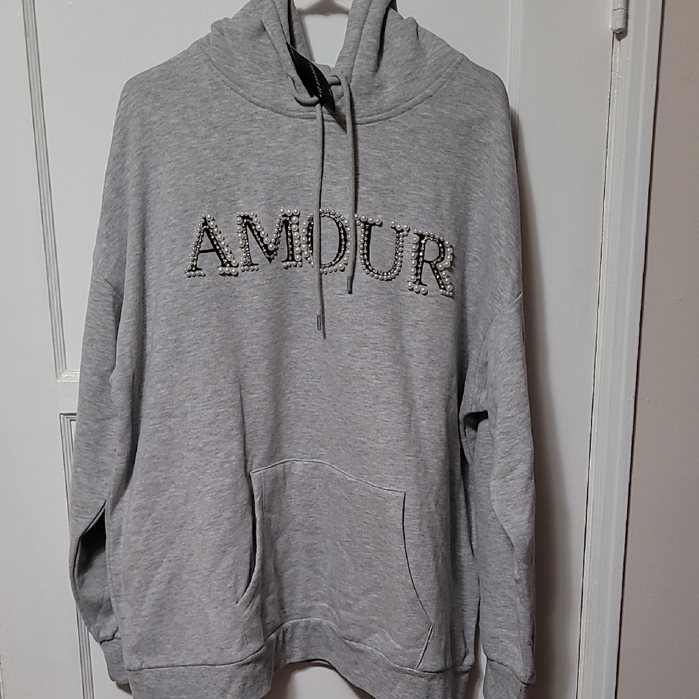 Forever 21 Gray Amour Hoodie